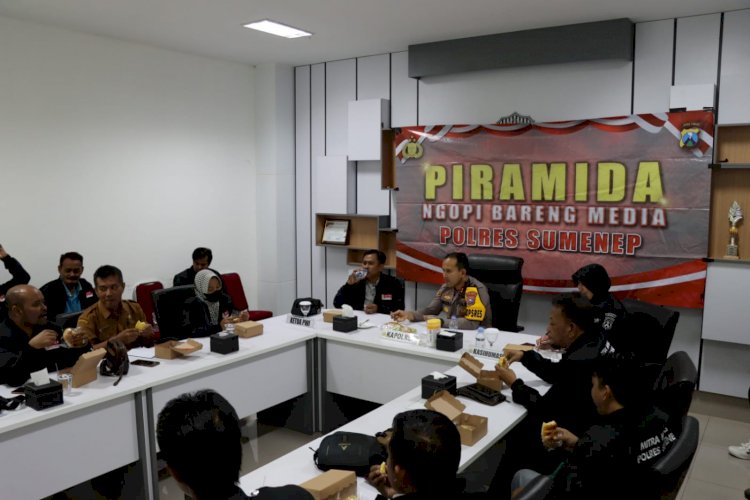 Pupuk Sinergitas Bersama Media, Polres Sumenep Gelar Piramida